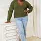 Heimish Full Size Long Sleeve V Neck Button Down Cardigan - Deals DejaVu