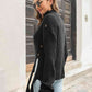 Decorative Button Slit Sweater - Deals DejaVu