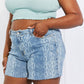 Judy Blue Full Size Lynda Snakeskin Cutoff Shorts (TBL2) T
