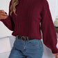 Cable-Knit Turtleneck Sweater