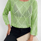 Openwork Round Neck Knit Top