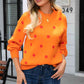 Woven Right Polka Dot Round Neck Dropped Shoulder Sweater