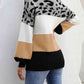 Color Block Round Neck Sweater - Deals DejaVu