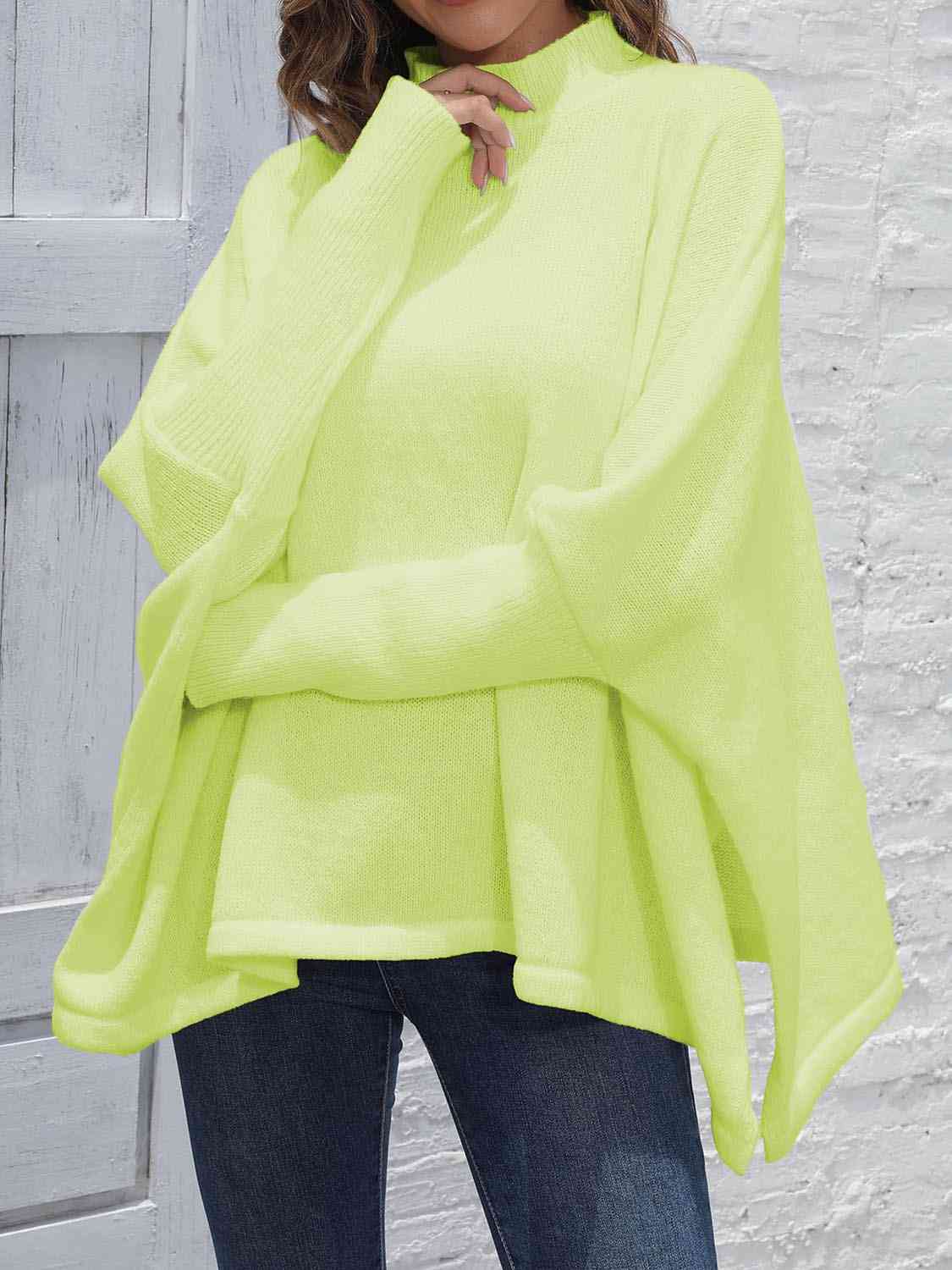 Loose Hem Plain Sweater - Deals DejaVu