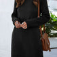 Round Neck Long Sleeve Mini Dress with Pockets (BFD) T - Deals DejaVu