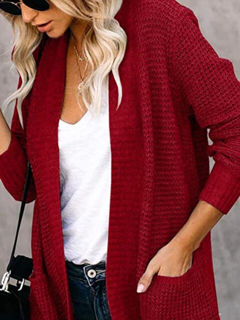 Open Front Long Sleeve Cardigan