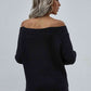 Double Take Off-Shoulder Rib-Knit Sweater