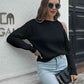 Cold-Shoulder Round Neck Sweater