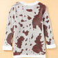 Contrast Round Neck Drop Shoulder Sweater