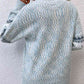 Snowflake Pattern Mock Neck Sweater - Deals DejaVu