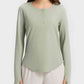 Round Neck Long Sleeve Sport Top