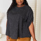 Double Take Printed Dolman Sleeve Round Neck Blouse