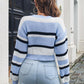 Striped Round Neck Cropped Sweater