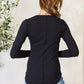 Culture Code Full Size Ribbed Round Neck Long Sleeve Top