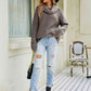Cowl Neck Raglan Sleeve Sweater - Deals DejaVu