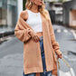 Long Sleeve Waffle-Knit Cardigan