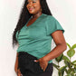 Double Take Ruched V-Neck Short Sleeve T-Shirt