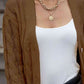 Cable-Knit Button Down Cardigan - Deals DejaVu