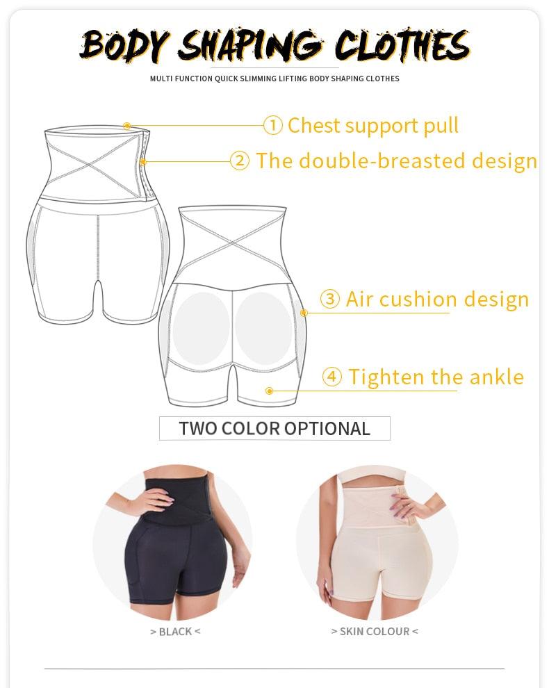 Butt Enhancer Waist Trainer Butt Lifter Binder Shapers Corset Modeling  Strap Body Shaper Slimming Belt Underwear Shapewe size L Color Black