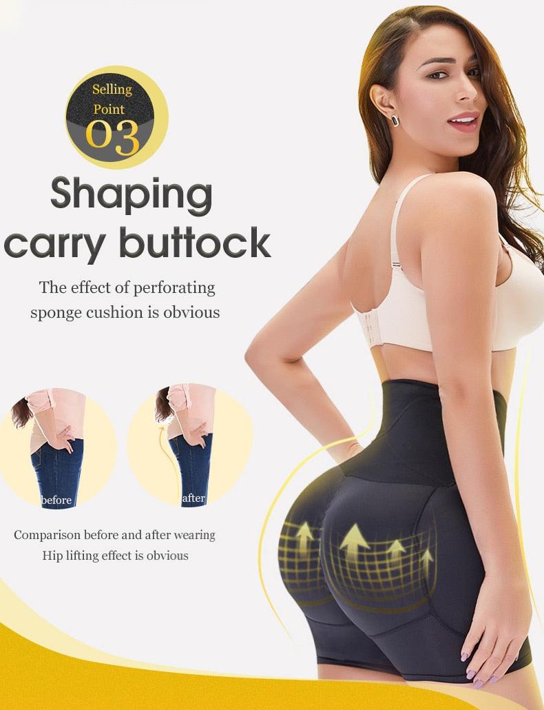 Fashion Women Butt Lifter Tummy Control Body Shaper Booty Plump Hip  Lingeries Buttock Enhancer 2 Sponge Padded Fake Ass Thigh  Trimmer(high-quality Mat