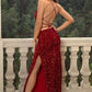 Sequin Backless Split Maxi Dress (BWM) T - Deals DejaVu