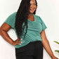 Double Take Ruched V-Neck Short Sleeve T-Shirt