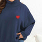 Plus Size Turtle Neck Long Sleeve Sweater - Deals DejaVu
