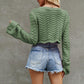 Round Neck Long Sleeve Cropped Sweater - Deals DejaVu