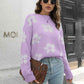Floral Dropped Shoulder Sweater