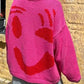 Contrast Drop Shoulder Long Sleeve Sweater