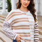 Striped Round Neck Dropped Shoulder Sweater