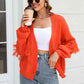 Double Take Fringe Trim Open Front Cardigan