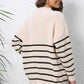 Mock Neck Long Sleeve Zip-Up Sweater
