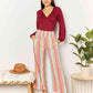 Double Take Striped Smocked Waist Pants with Pockets