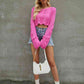 Round Neck Long Sleeve Cropped Sweater - Deals DejaVu