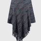 Fringe Hem Hooded Poncho