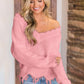Frayed Hem Dropped Shoulder Sweater - Deals DejaVu