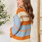 Woven Right Color Block Scoop Neck Sweater - Deals DejaVu