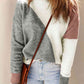 Color Block Round Neck Dropped Shoulder Pullover Sweater - Deals DejaVu