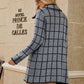 Double Take Printed Open Front Lapel Collar Cardigan with Pockets - Deals DejaVu