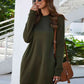 Round Neck Long Sleeve Mini Dress with Pockets (BFD) T - Deals DejaVu