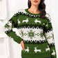 Reindeer Round Neck Sweater - Deals DejaVu