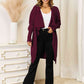 Long Sleeve Open Front Longline Cardigan - Deals DejaVu