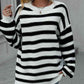 Striped Dropped Shoulder Sweater
