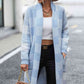Plaid Dropped Shoulder Cardigan with Pocket - Deals DejaVu
