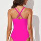 Spliced Mesh Halter Neck One-Piece Swimsuit (TB10D) T