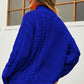 Cable-Knit Turtle Neck Long Sleeve Sweater - Deals DejaVu
