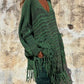 Fringe Detail Long Sleeve Sweater with Pockets - Deals DejaVu