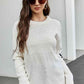Round Neck Dropped Shoulder Sweater