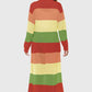 Color Block Long Sleeve Pocketed Cardigan